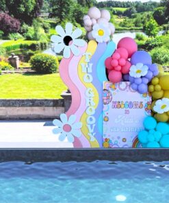 Calm Pastel Pool Party kids birthday theme