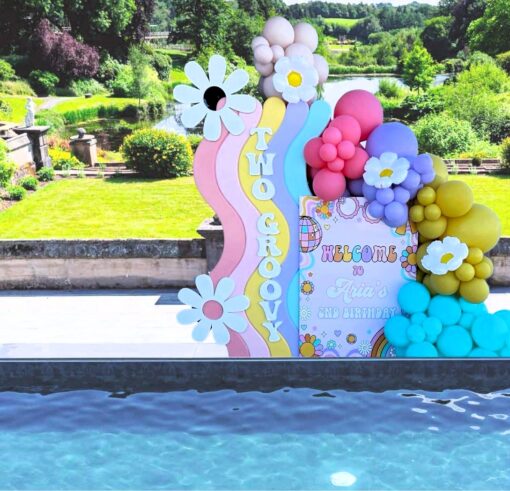Calm Pastel Pool Party kids birthday theme