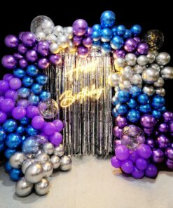 Dazzling Blue & Purple Symphony Birthday Decor