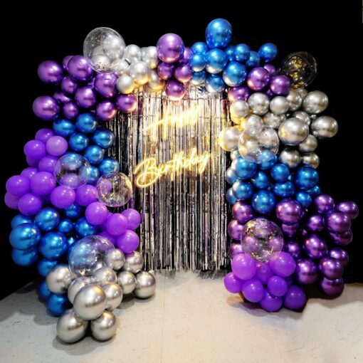 Dazzling Blue & Purple Symphony Birthday Decor