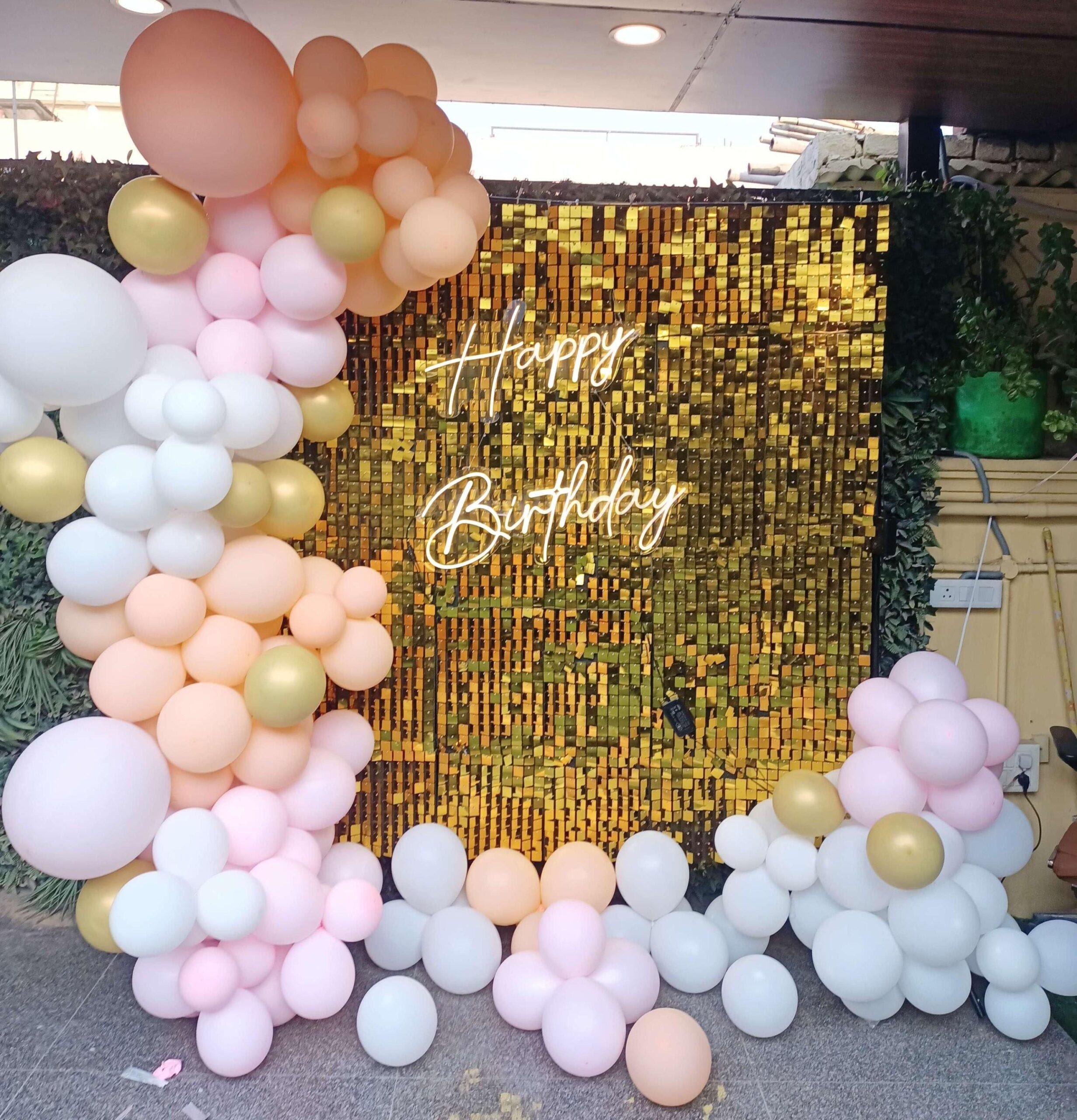 Dazzling Golden Sequin wall backdrop Decor - Image 4