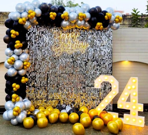 Black-Gold-Silver Trio Birthday Decor - Image 3