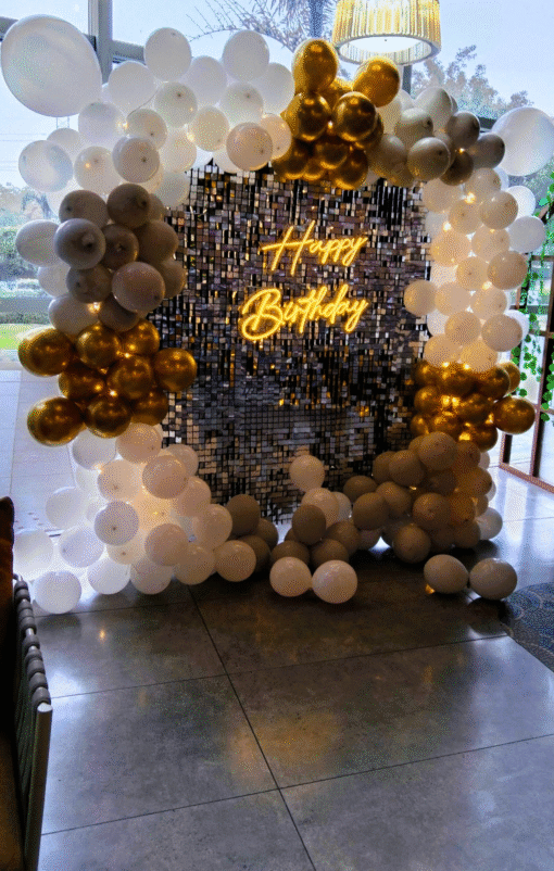 Grey & Gold Sequin Birthday Decor - Image 3