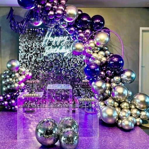 Dazzling Blue & Purple Symphony Birthday Decor - Image 2