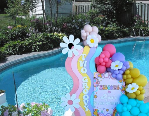 Calm Pastel Pool Party kids birthday theme - Image 2