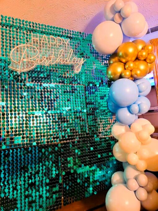 Sequin and Green Birthday Decor - Image 4