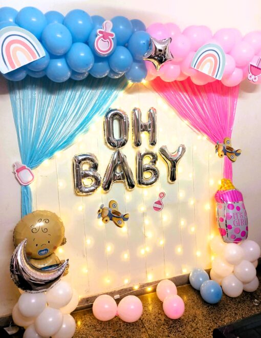 Pastel Pink & Blue Baby Shower decor - Image 4