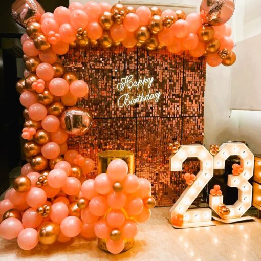Premium Sequin Pink & Silver Neon Decor - Image 3