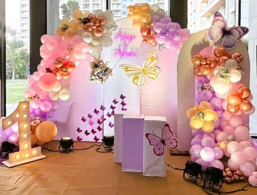 Enchanting Flower & Butterfly Birthday Decor - Image 3