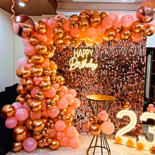Premium Sequin Pink & Silver Neon Decor - Image 2