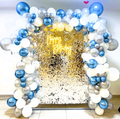 Ice Blue Sequin Birthday Celebration theme - Image 2