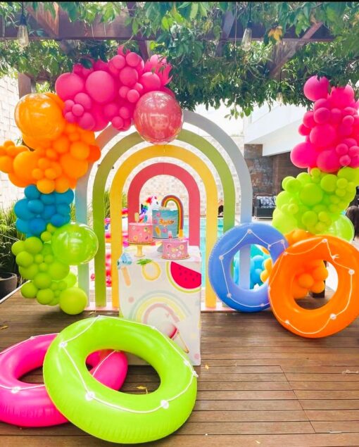Calm Pastel Pool Party kids birthday theme - Image 4