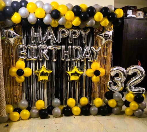Glitzy Silver & Golden Balloon Decor - Image 5