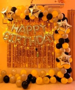 Black and Golden Birthday decor