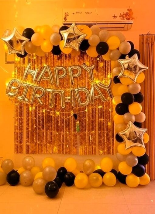 Black and Golden Birthday decor