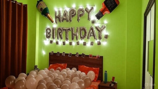 Bedroom & Hall Birthday Balloon Decor