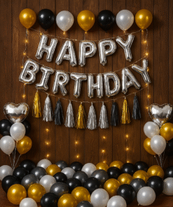 Black & Gray Birthday Elegance