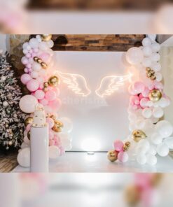 Blissful feather fantasy baby shower decor