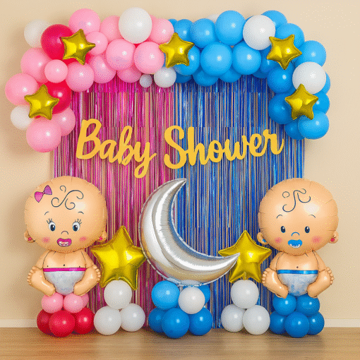 Blue & Pink Baby Shower Decorations