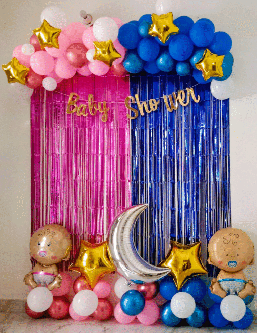Blue & Pink Baby Shower Decorations - Image 4