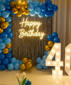 Blue & Silver Splendor Birthday Decor