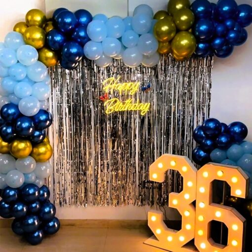 Blue & Silver Splendor Birthday Decor - Image 3