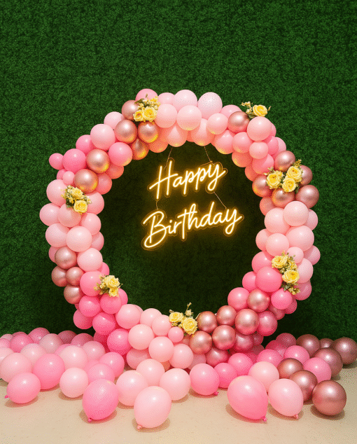 Charming Pink Ring Birthday Decor