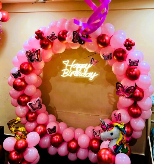 Charming Pink Ring Birthday Decor - Image 3