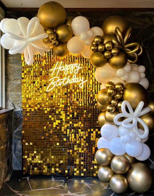 Classy Golden Sequin Birthday Decor - Image 4
