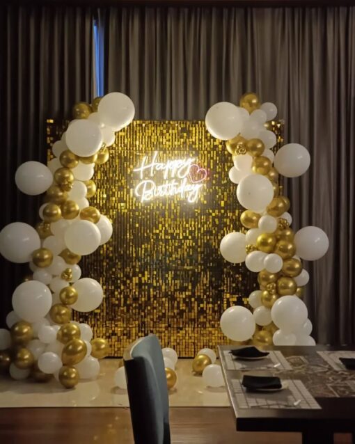 Classy Golden Sequin Birthday Decor - Image 6