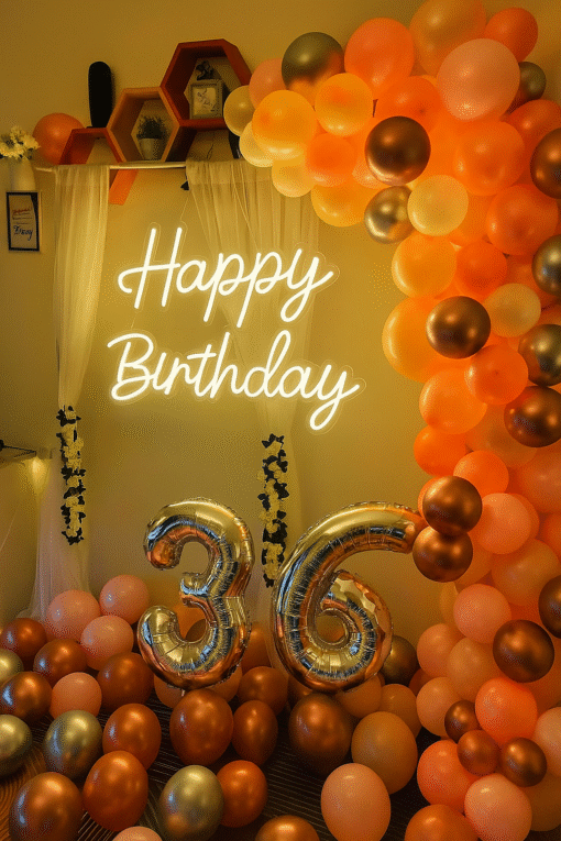 Classy & Trendy: Neon Lights Birthday Decor - Image 2