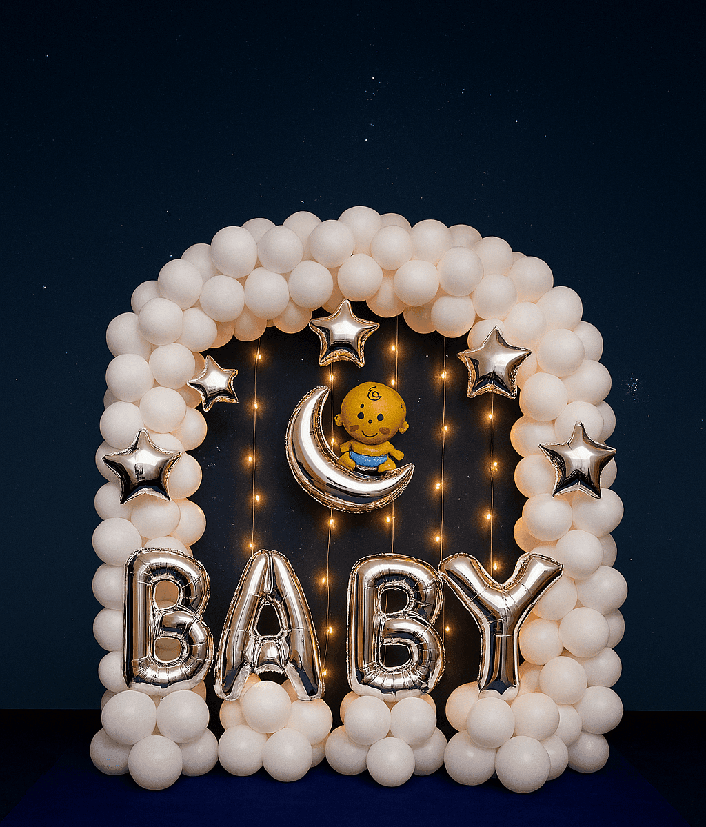 Dreamy Moon and Stars Baby Shower Decor