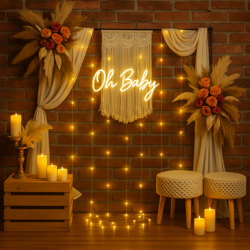 Enchanting Boho Baby Shower & Maternity Decor - Image 2