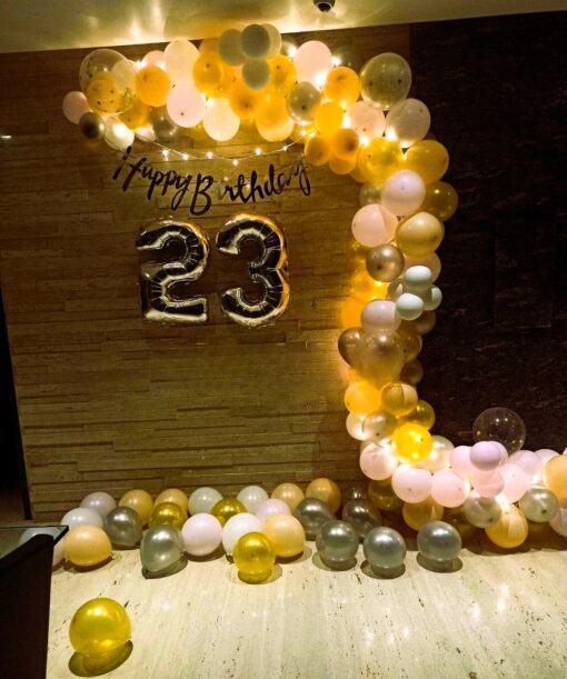 Enticing Birthday Balloons Arc Decor - Image 2