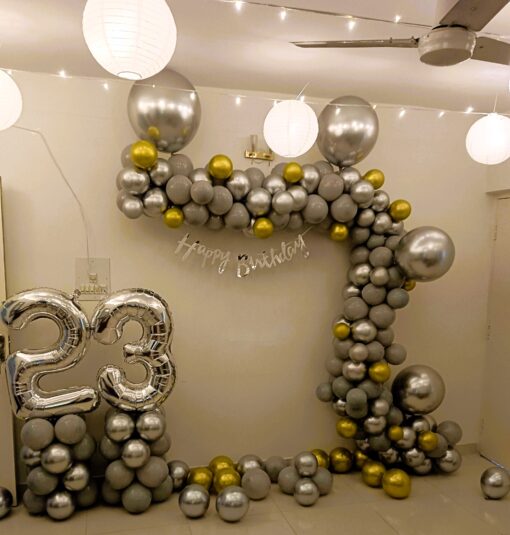 Enticing Birthday Balloons Arc Decor - Image 3