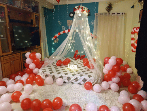First Night Red Balloon Canopy Decor - Image 2