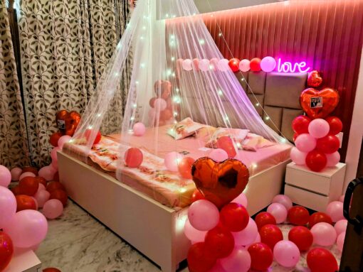 First Night Red Balloon Canopy Decor