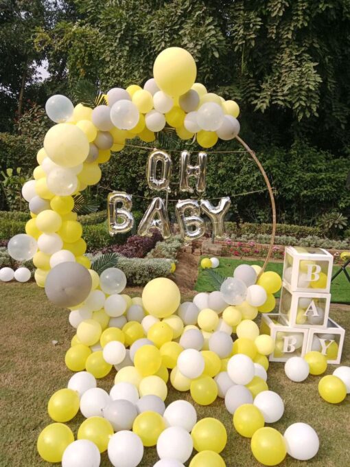 Gold & Yellow Ring Baby Shower Decor - Image 2