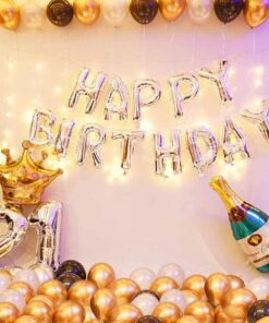 Golden Chrome Birthday Decoration