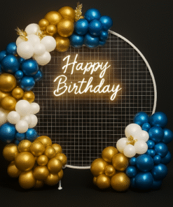 Golden Galaxy Mesh Birthday Decor