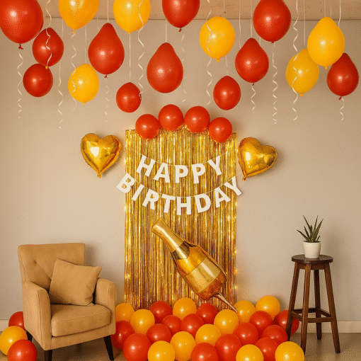 Golden & Red Birthday Perfection