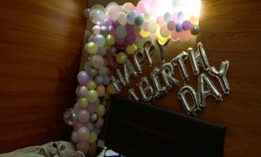 Grace Your Party: Pastel Birthday balloon Arc Decorations - Image 2