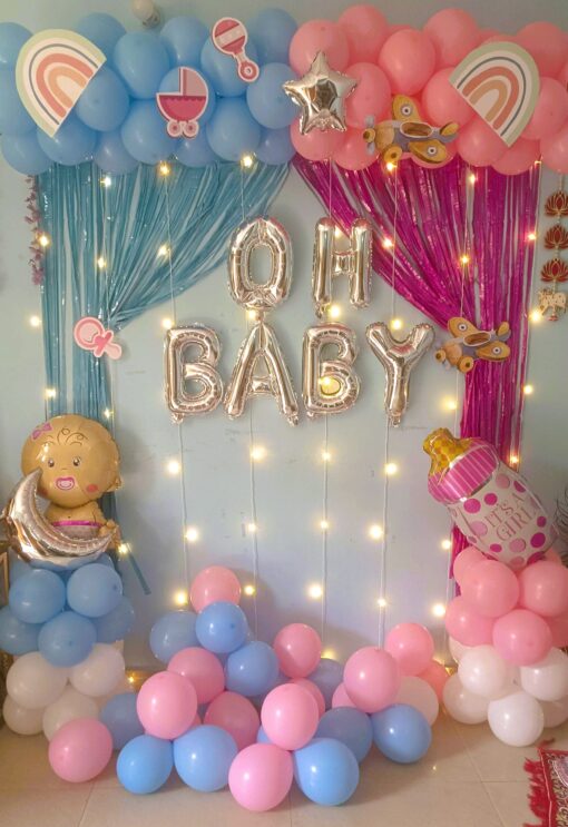 Pastel Pink & Blue Baby Shower decor - Image 2