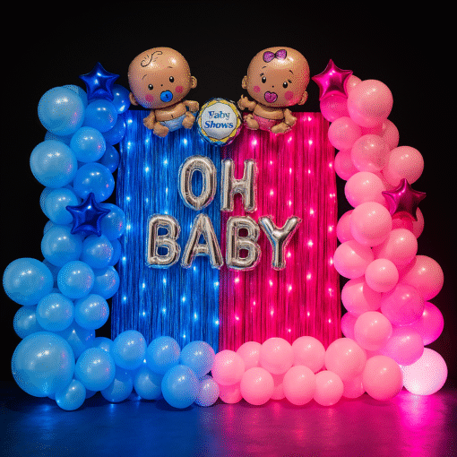 Him & Her Baby Shower Decor