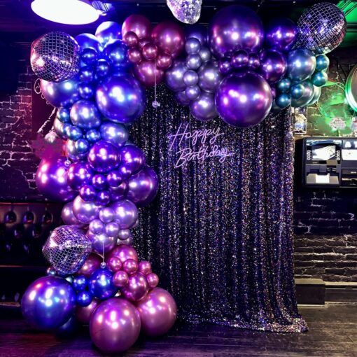 Dazzling Blue & Purple Symphony Birthday Decor - Image 3