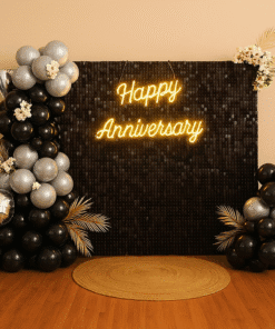 Love & Elegance - Black Sequin Anniversary Decor