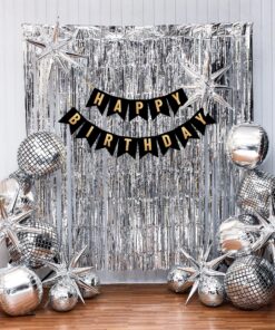 Monochromatic Silver Birthday Decoration