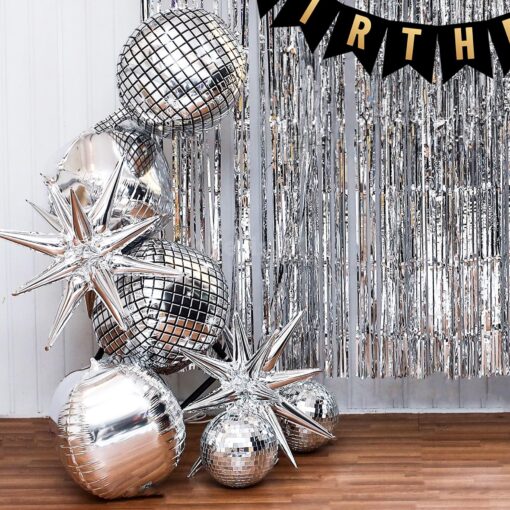 Monochromatic Silver Birthday Decoration - Image 2