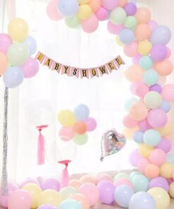 Multicolored Baby Shower Balloon Decor
