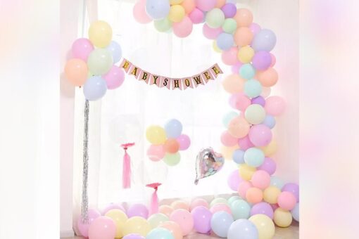 Multicolored Baby Shower Balloon Decor